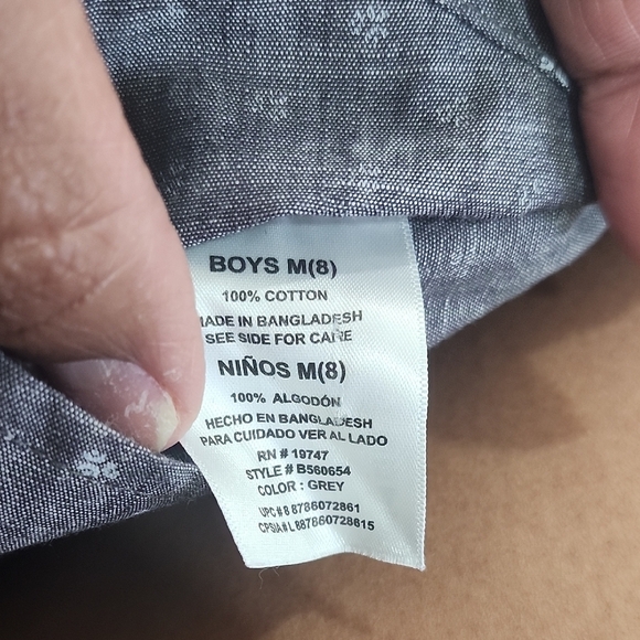 Wrangler Charcoal Shirt with White Pattern - Picture 6 of 6